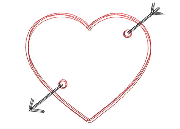 Heart Arrow Scribble Stitch: A Holiday Collection Staple