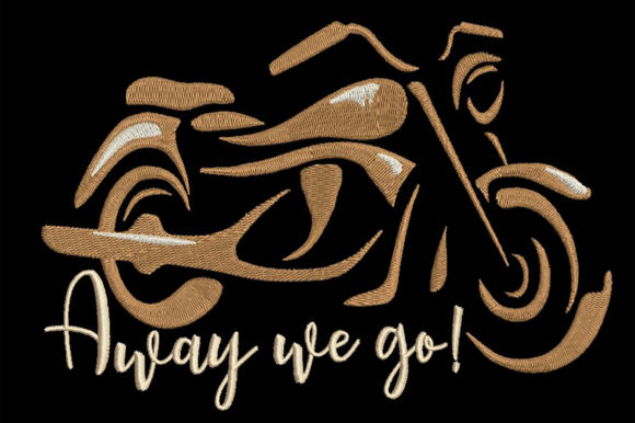 Motorbike Quote Embroidery Design